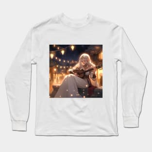 elf playing lute Long Sleeve T-Shirt